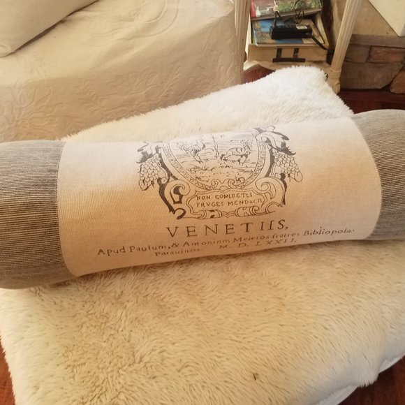 Other - Bolster/Roll Pillow with Latin Writing